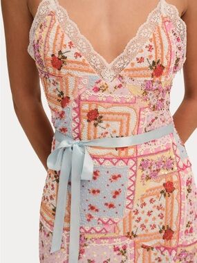 For Love and Lemons Beaded Handkerchief Midi Dress Size 8